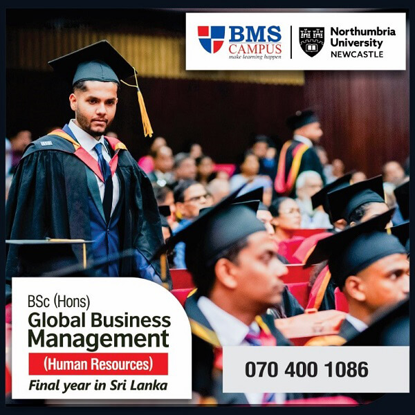 BSc (Hons) Global Business Management (HR) - Final Year in Sri Lanka | BMS Campus | Northumbria University | BSc (Hons) Global Business Management HR Final Year Degree